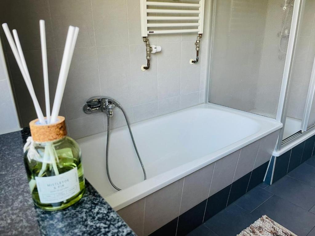 Badezimmer der Ferienwohnung Qualle